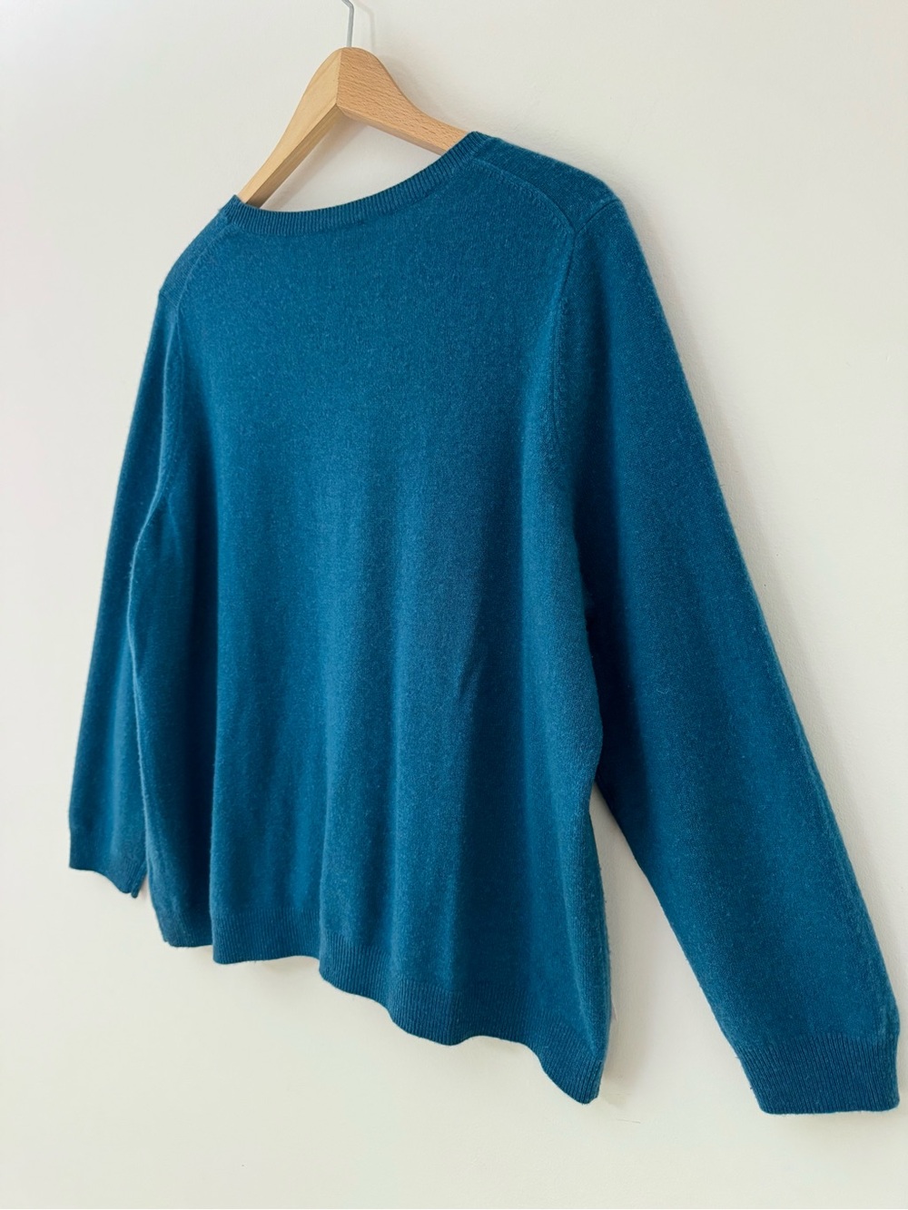 Talbots Audrey 100% Cashmere Sweater Teal Ocean Blue Plus Size 2X Petite 2XP - Picture 8 of 10